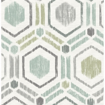 Borneo Taupe Geometric Grasscloth