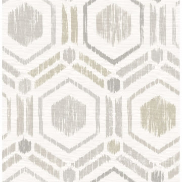 Borneo Taupe Geometric Grasscloth