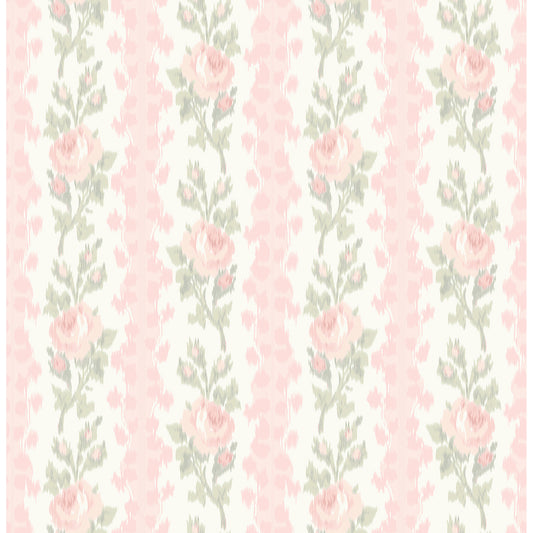 Blooming Heirloom Rose Stripe