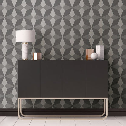 Valiant Faux Grasscloth Geometric