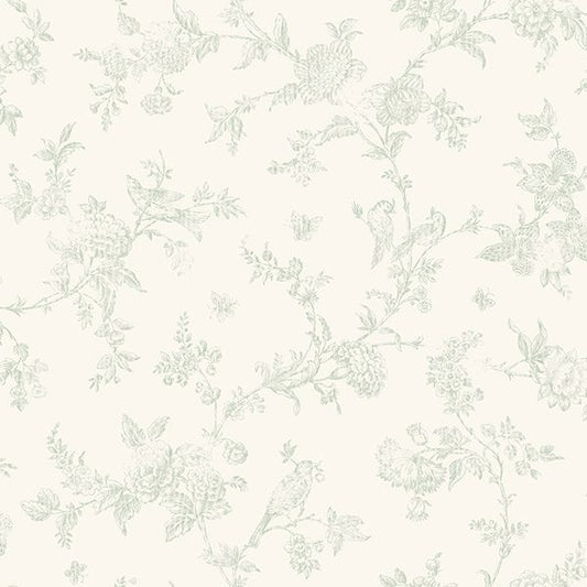 French Nightingale Floral Scroll