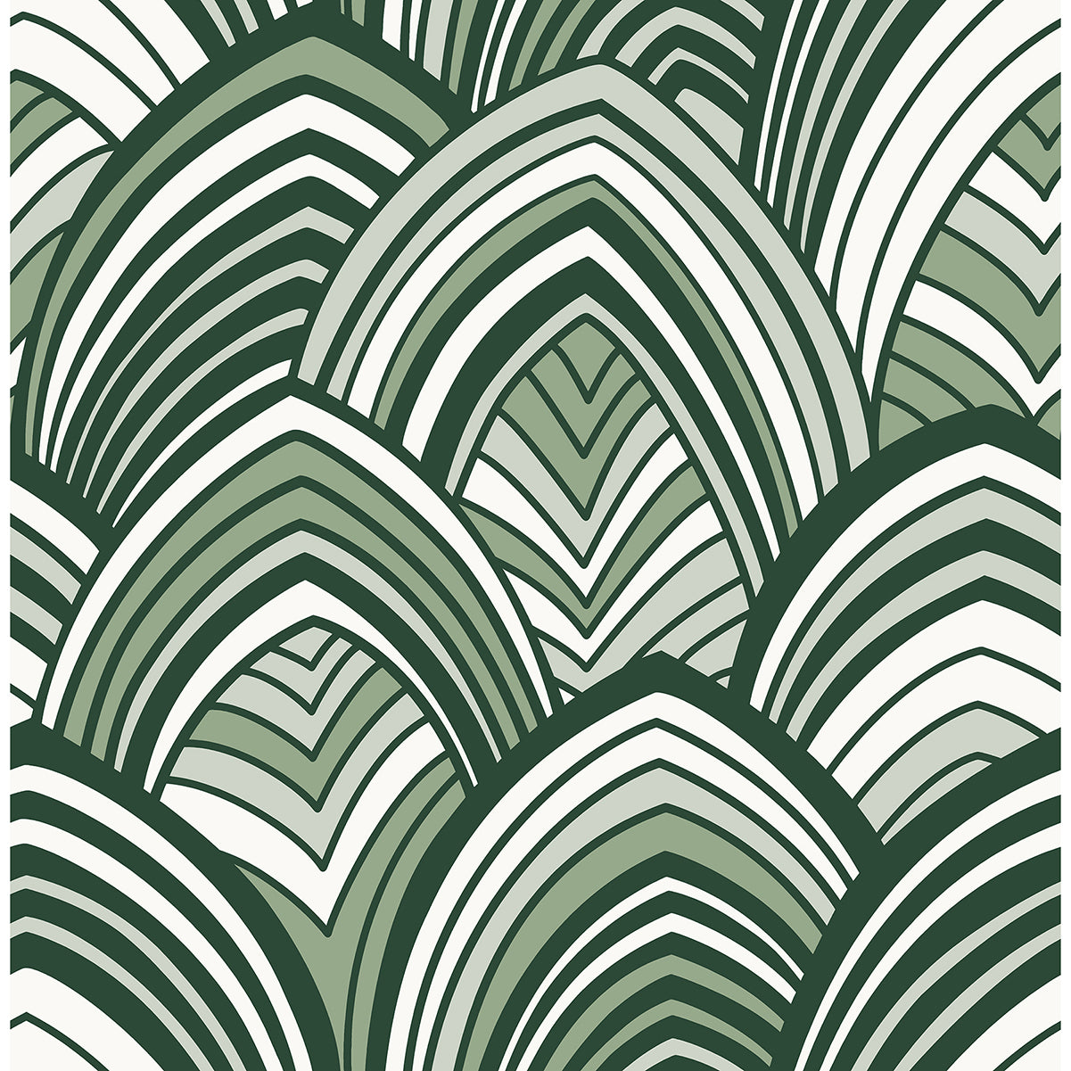 Cabarita Art Deco Flocked Leaves