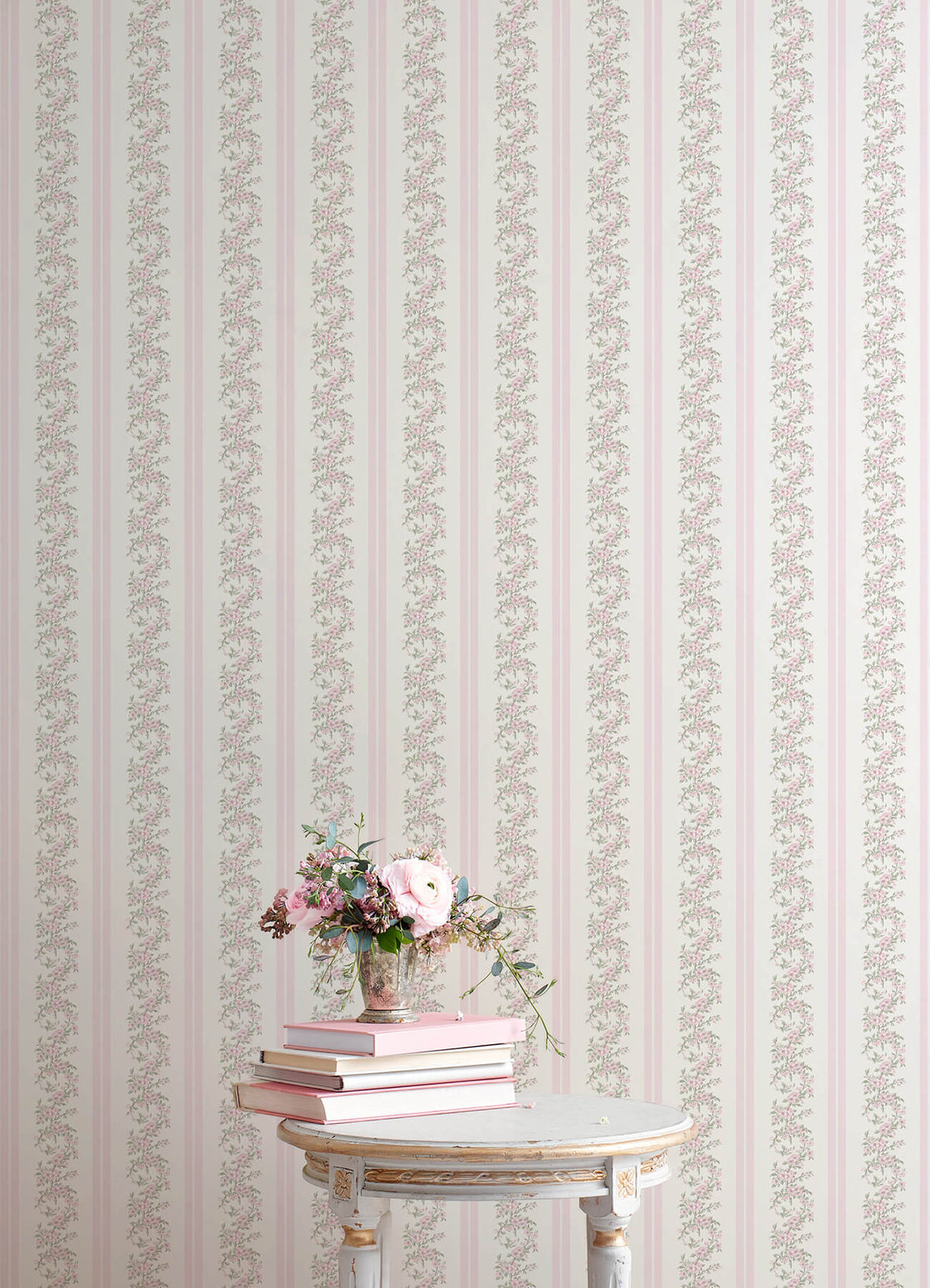Marigold Wreath Rush Floral Stripe