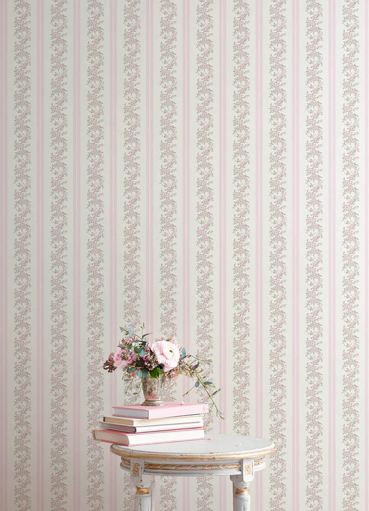Marigold Wreath Rush Floral Stripe