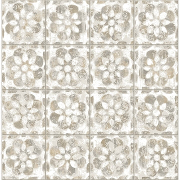 Izeda  Floral Tile Wallpaper