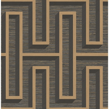 Geometric Grasscloth Wallpaper