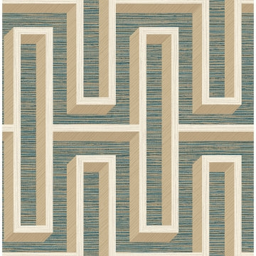 Geometric Grasscloth Wallpaper