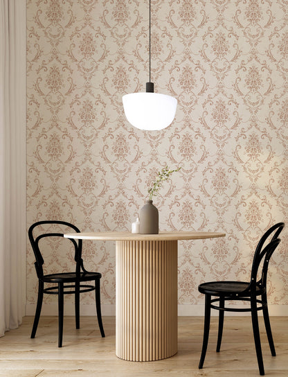 Glenda Floral Damask Wallpaper