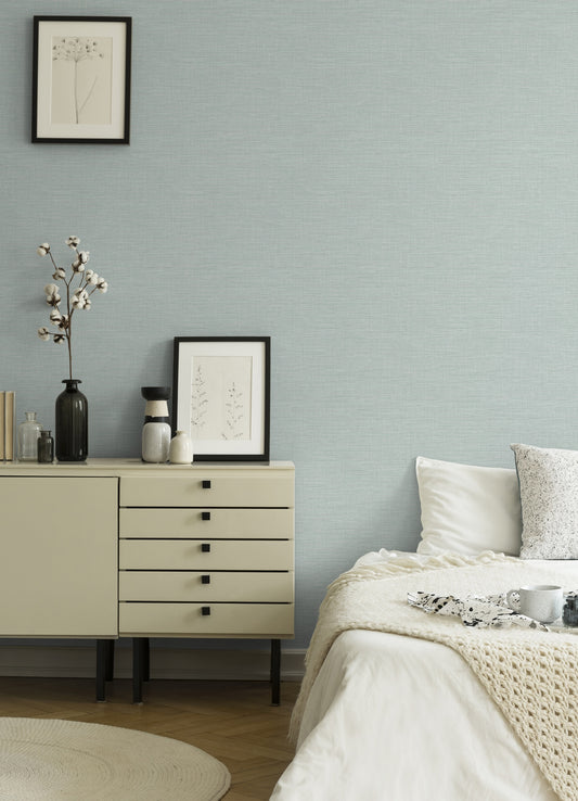 Exhale  Faux Grasscloth Wallpaper