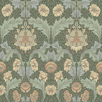 Myrtle Sea Green Floral
