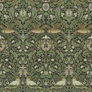 Bird Brown Floral