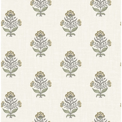 Hollyhock Aqua Floral