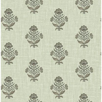 Hollyhock Aqua Floral