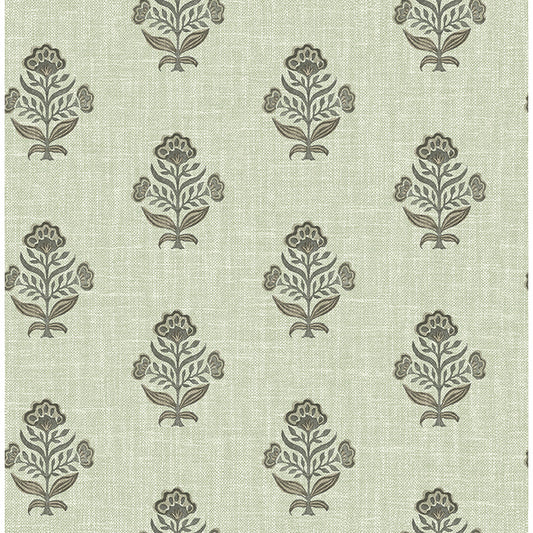 Hollyhock Aqua Floral