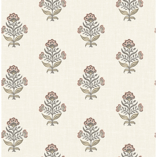 Hollyhock Aqua Floral