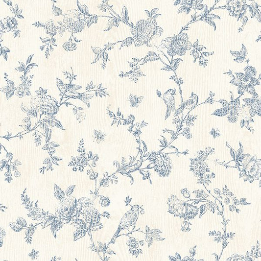 French Nightingale Floral Scroll
