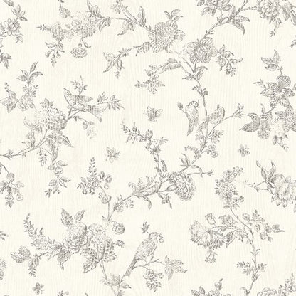 French Nightingale Floral Scroll