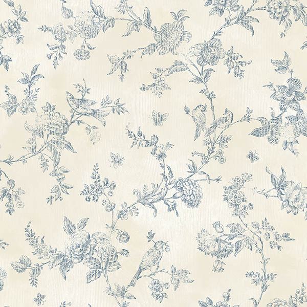 French Nightingale Floral Scroll