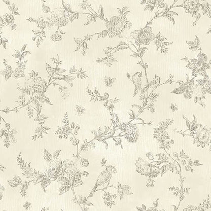 French Nightingale Floral Scroll