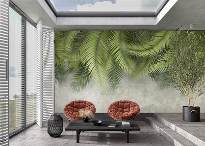 Palm Leaves Pattern Mural